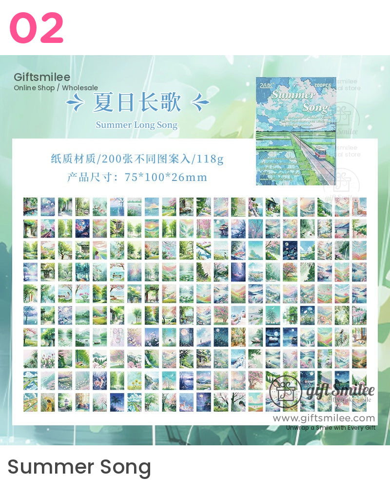 Matte Paper Seasonal Watercolor Decorative Note Paper | KS-CK-1264