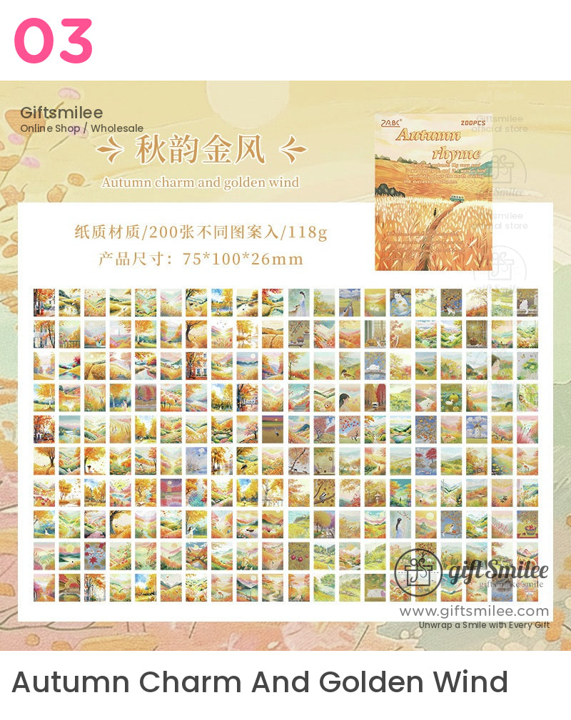 Matte Paper Seasonal Watercolor Decorative Note Paper | KS-CK-1264