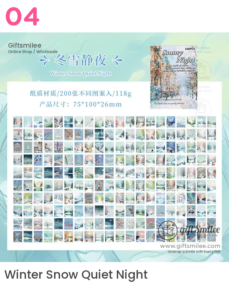 Matte Paper Seasonal Watercolor Decorative Note Paper | KS-CK-1264