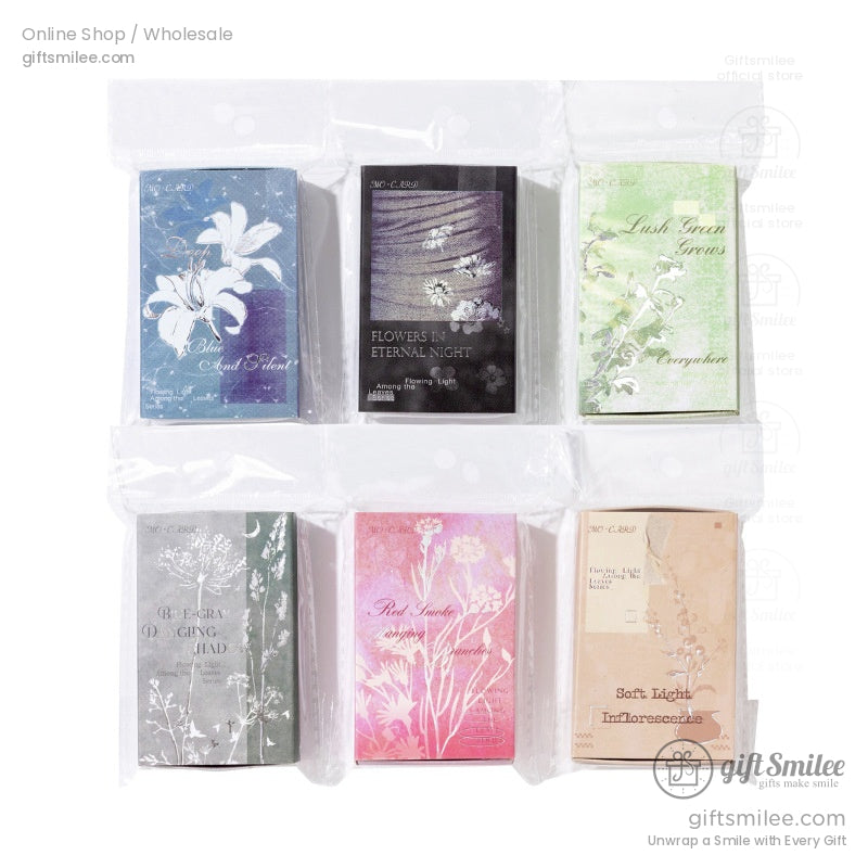 Silver-Foil Botanical Transparent Adhesive Decorative Sticker Pack | KS-CK-1265