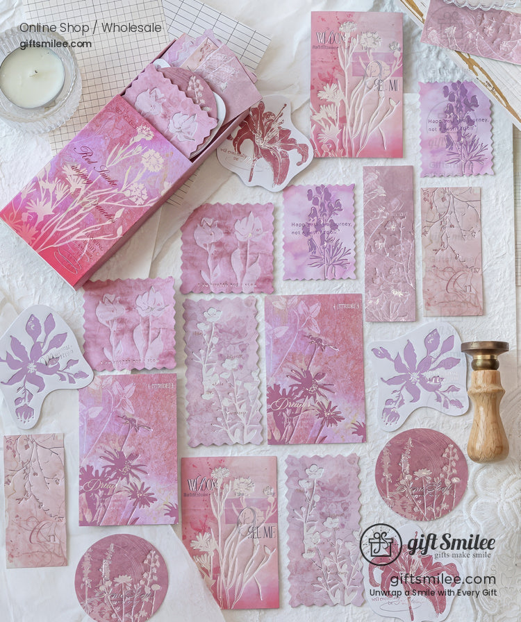 Silver-Foil Botanical Transparent Adhesive Decorative Sticker Pack | KS-CK-1265