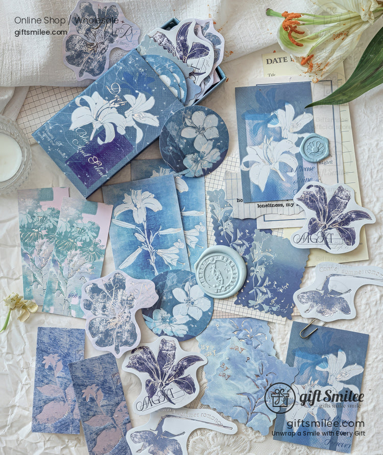 Silver-Foil Botanical Transparent Adhesive Decorative Sticker Pack | KS-CK-1265