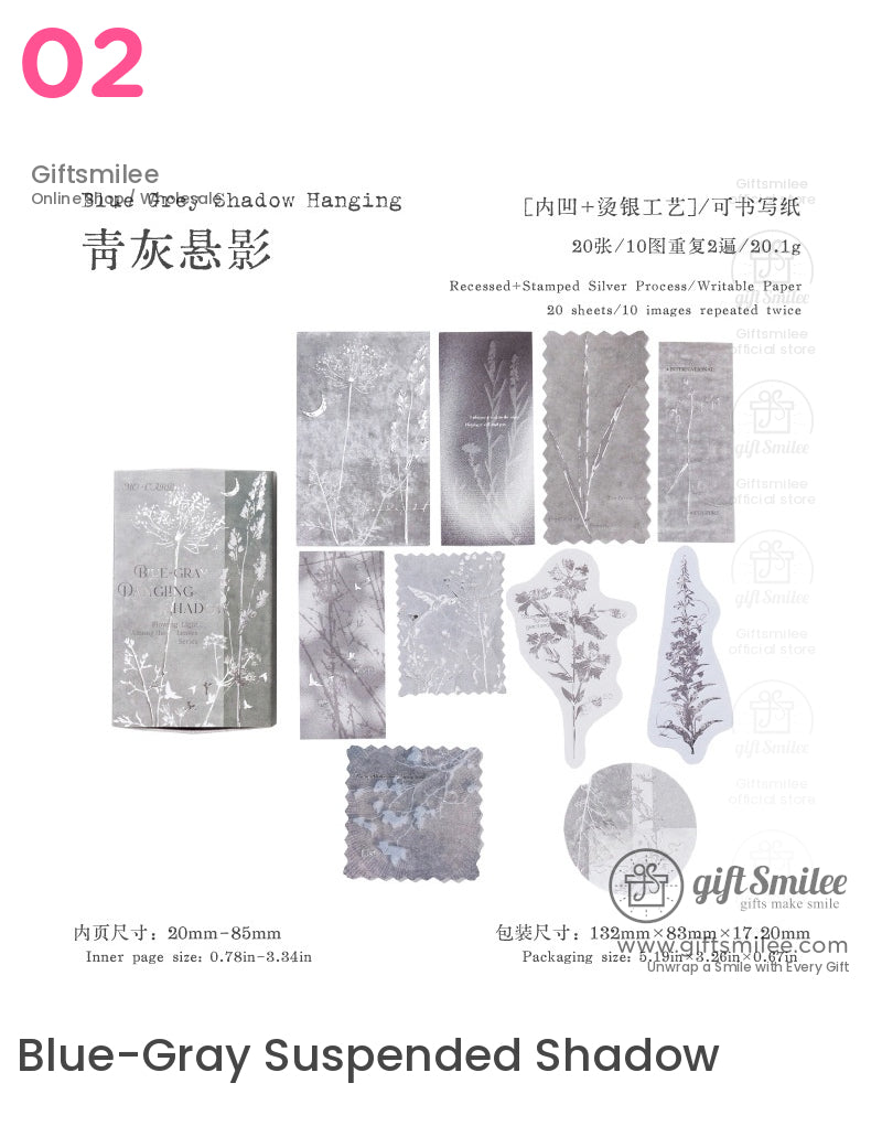 Silver-Foil Botanical Transparent Adhesive Decorative Sticker Pack | KS-CK-1265