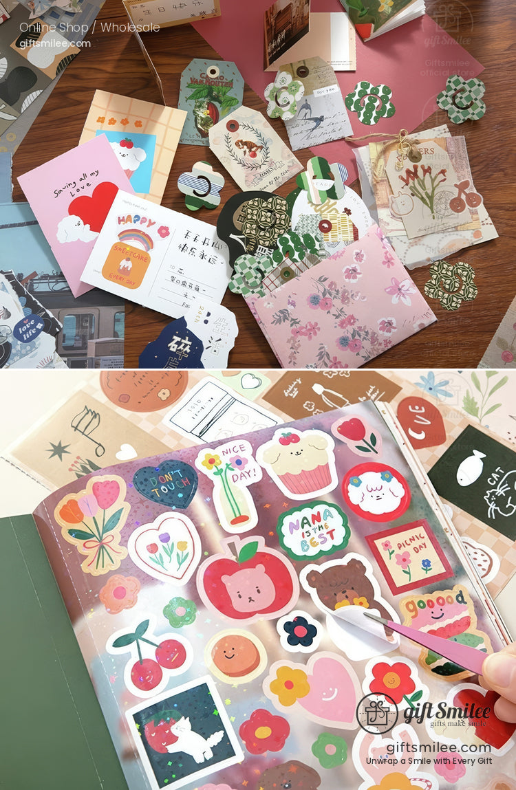 Mixed-Texture Vintage Ephemera Scrapbook Paper And Ephemera Pack | KS-CK-1266