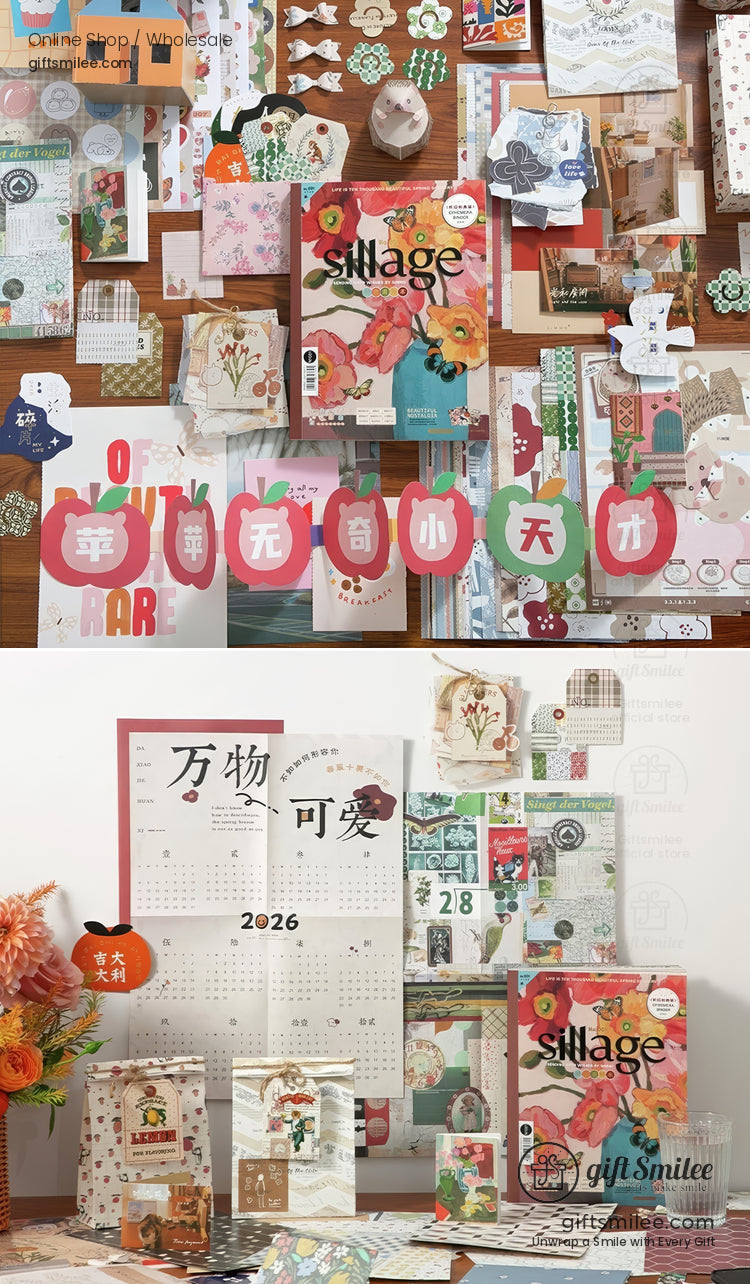 Mixed-Texture Vintage Ephemera Scrapbook Paper And Ephemera Pack | KS-CK-1266