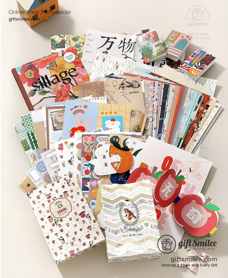 Mixed-Texture Vintage Ephemera Scrapbook Paper And Ephemera Pack | KS-CK-1266