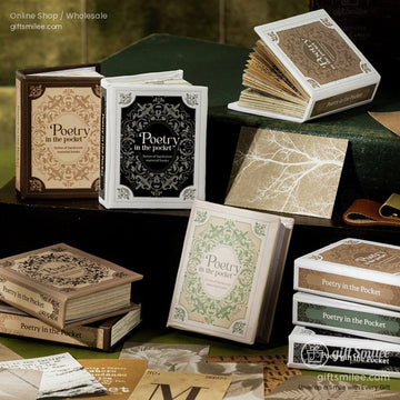 Elegant mini hardcover books with ornate green black and brown covers embossed patterns and vintageinspired design