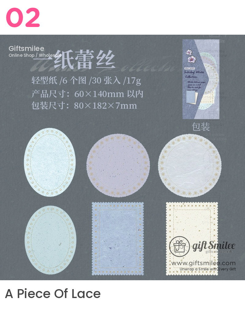 Textured Kraft Mixed Colors Die-Cut Perforated Edges Vintage Journaling Paper Ephemera Set | KS-CK-1279