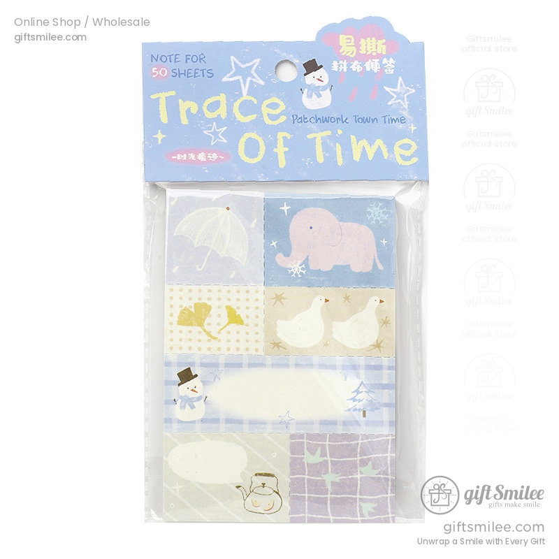 Patchwork Tear-Off 50-Sheet Pastel Illustrated Memo Notes | KS-CK-1284