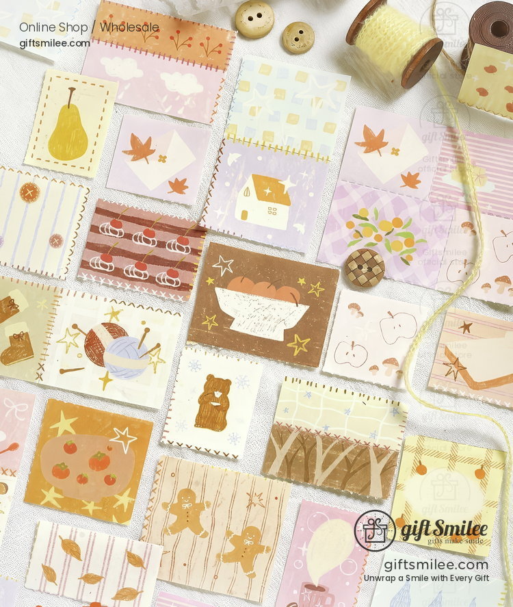 Patchwork Tear-Off 50-Sheet Pastel Illustrated Memo Notes | KS-CK-1284