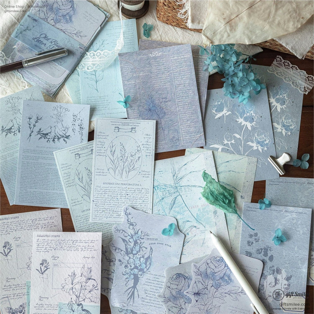 Vintage Botanical Assorted 20Pcs Scrapbook Paper | KS-CK-1285