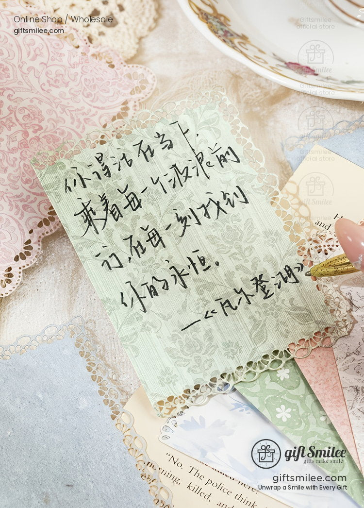 Vintage Lace Die-Cut Pastel Textured Decorative Paper Pack | KS-CK-1286