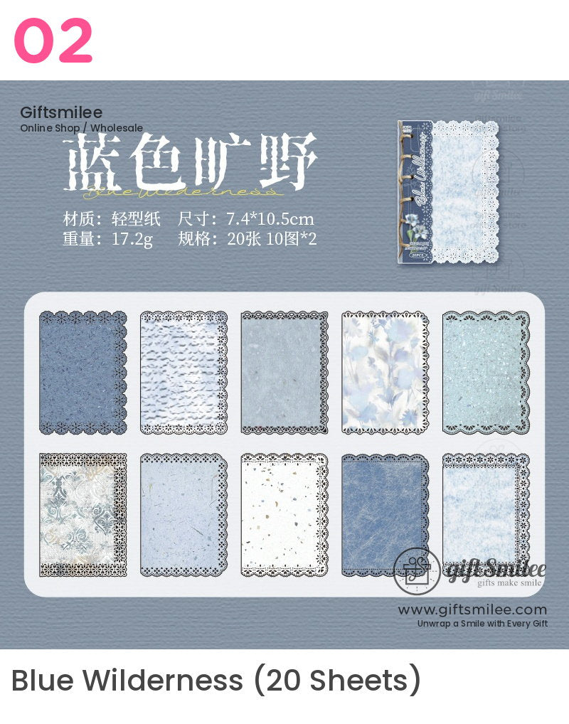 Vintage Lace Die-Cut Pastel Textured Decorative Paper Pack | KS-CK-1286