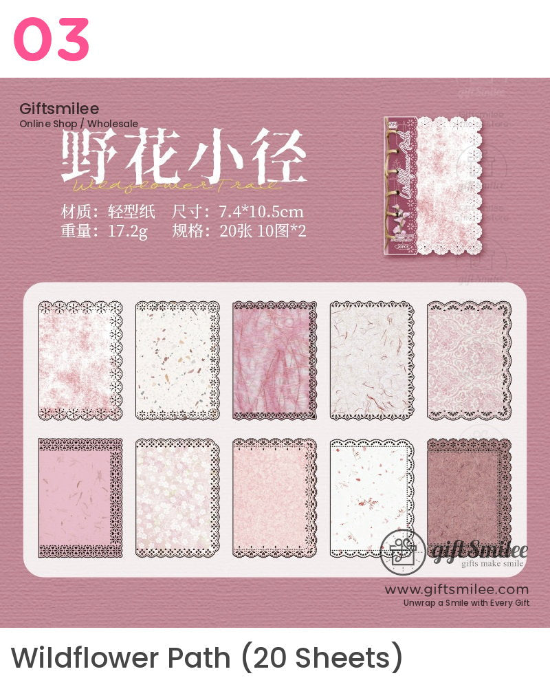 Vintage Lace Die-Cut Pastel Textured Decorative Paper Pack | KS-CK-1286