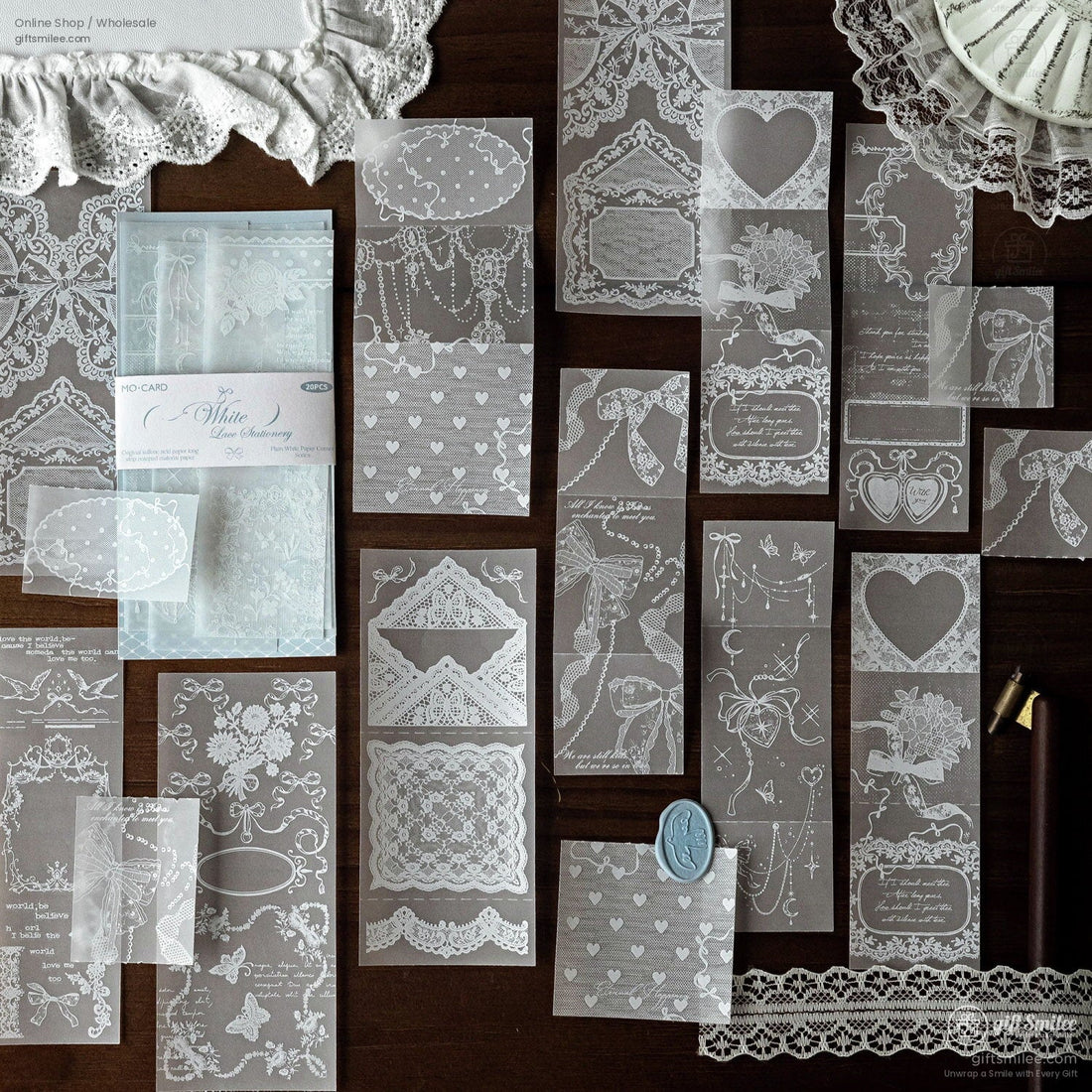 Translucent Vellum White Ink 20Pcs Background Papers | KS-CK-1288