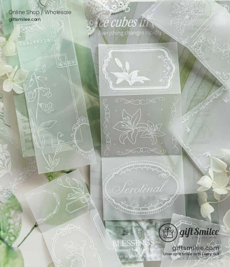 Translucent Vellum White Ink 20Pcs Background Papers | KS-CK-1288