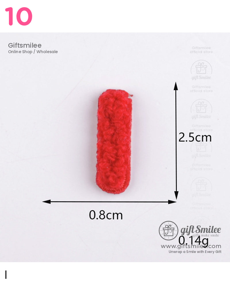Vibrant red textured fabric clip 25cm long 08cm wide lightweight at 014g ideal for small sewing projects
