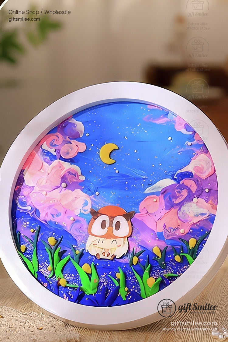 Whipped Clay Round Panel With Shells Glitter Diy Texture Painting Kit | KS-GS-128