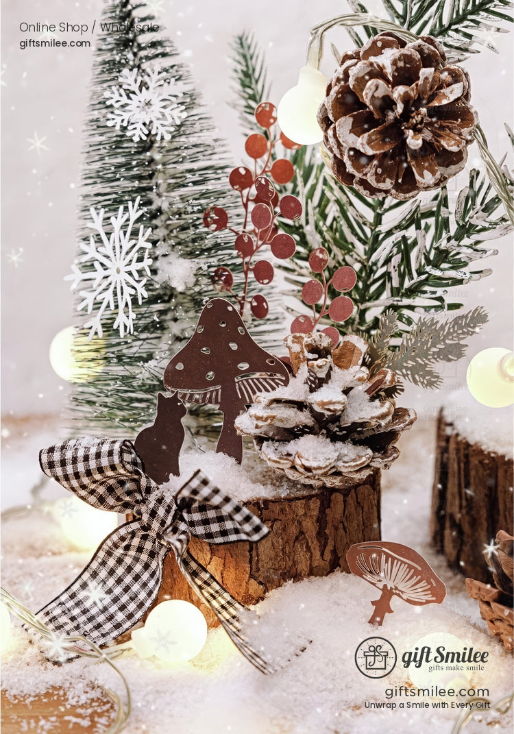 Embossed Kraft Paper Die-Cuts Winter Palette Paper Die-Cut Sticker Set | KS-GS-133