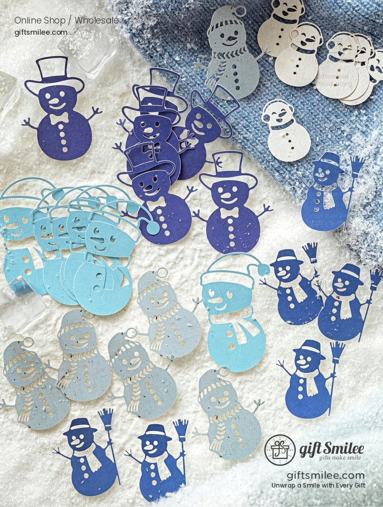 Embossed Kraft Paper Die-Cuts Winter Palette Paper Die-Cut Sticker Set | KS-GS-133