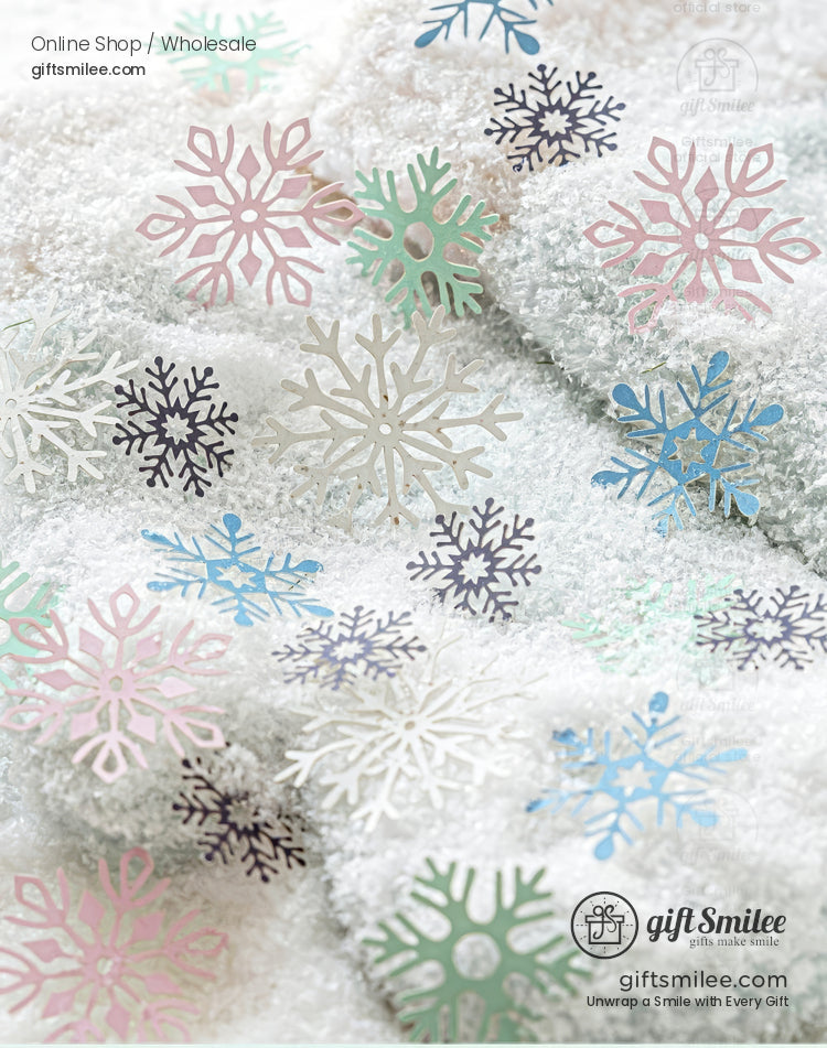 Embossed Kraft Paper Die-Cuts Winter Palette Paper Die-Cut Sticker Set | KS-GS-133