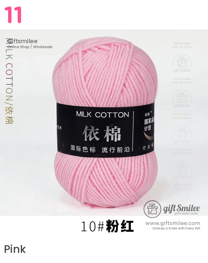 Light pink milk cotton yarn soft texture durable fiber ideal for knitting and crocheting cozy garments