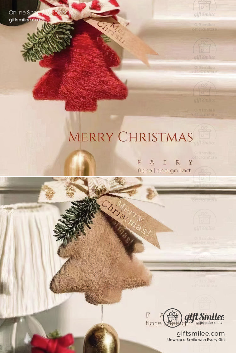 Red Christmas Tree Ornaments Car Rearview Mirror Christmas Decorations Christmas Hanging Ornament | KS-MX-080