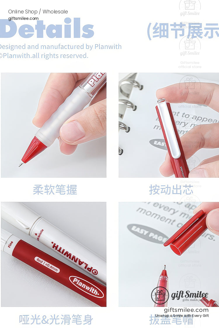 7-Tip Redblack Quick-Dry Ink Set Multi-Tip Writing Pen Set | KS-MX-082