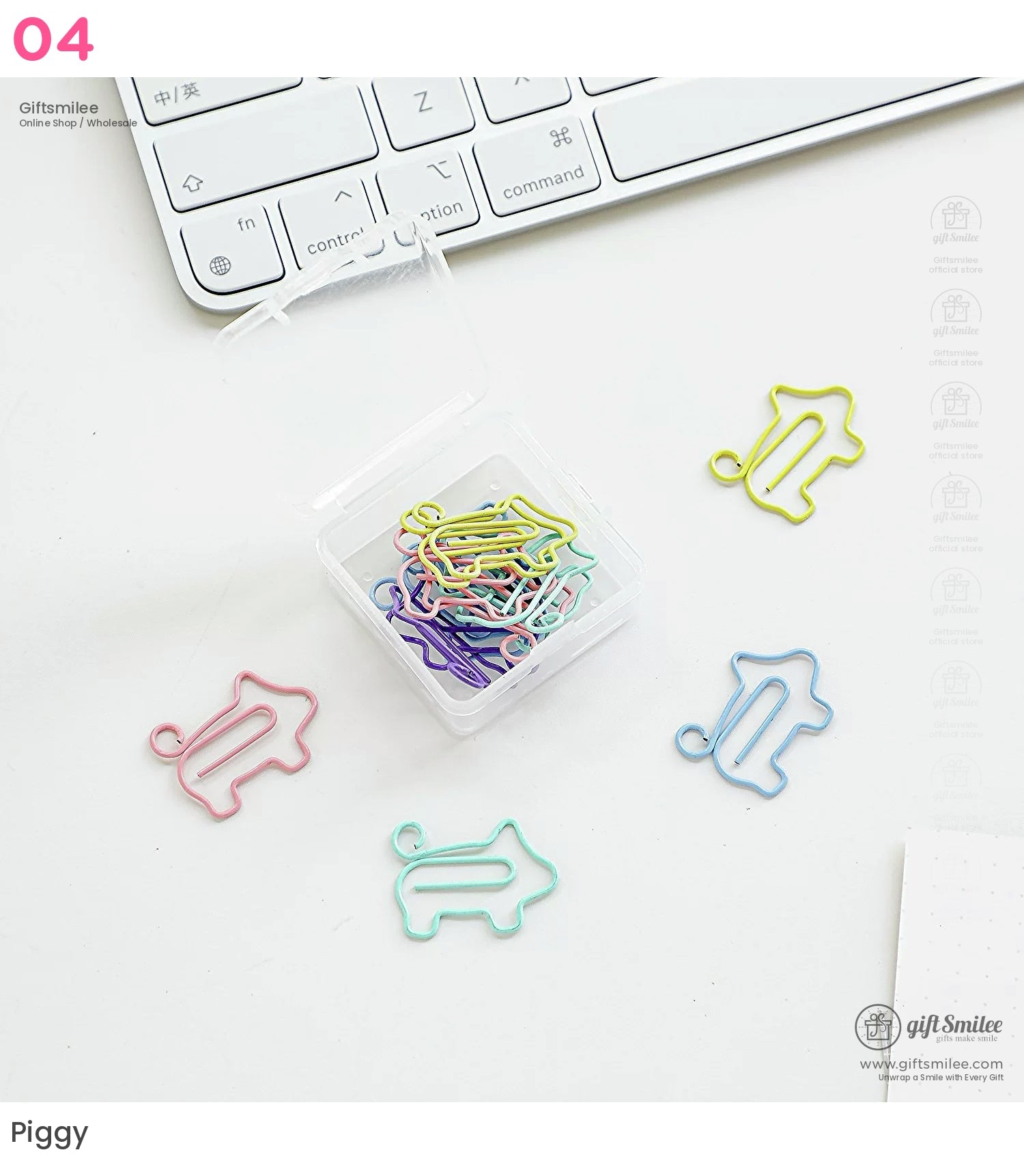Pastel Coated Steel Assorted Shapes Shaped Paper Clips | KS-MX-094