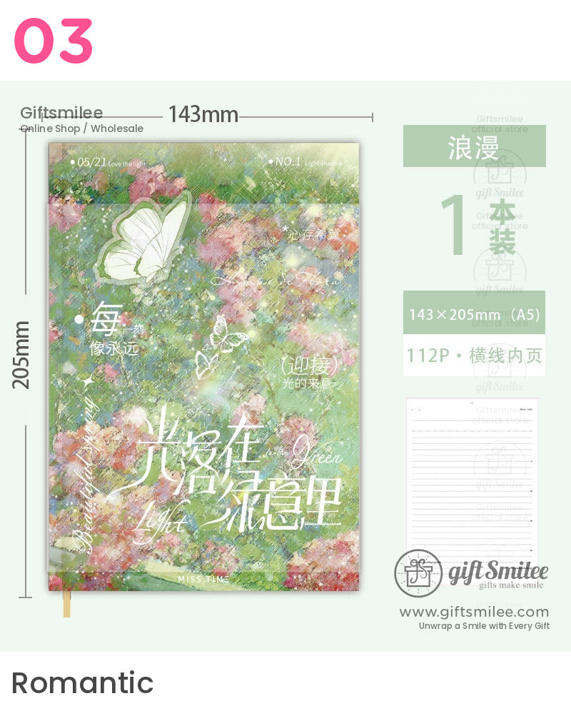 復古花園精裝日記本禮品套裝精裝 | 日曆裝飾