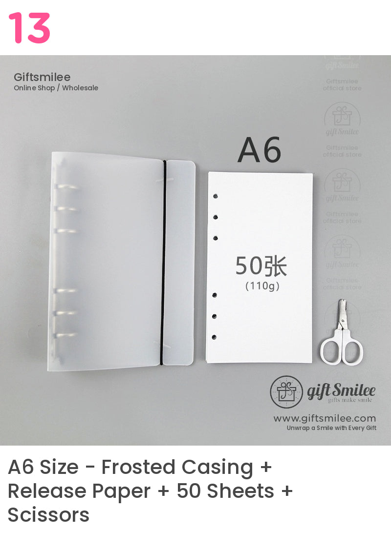 Double-Sided Thick Release Sheets A4, A5, A6 Pre-Punched Sticker Release Paper Sheets | KS-NB-430