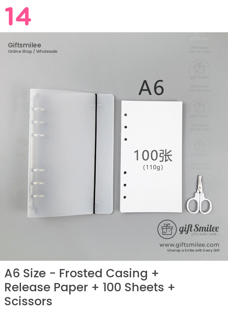 Double-Sided Thick Release Sheets A4, A5, A6 Pre-Punched Sticker Release Paper Sheets | KS-NB-430