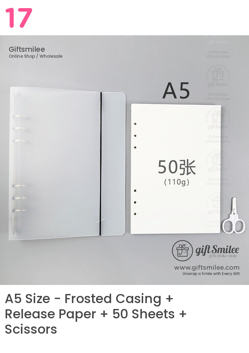 Double-Sided Thick Release Sheets A4, A5, A6 Pre-Punched Sticker Release Paper Sheets | KS-NB-430