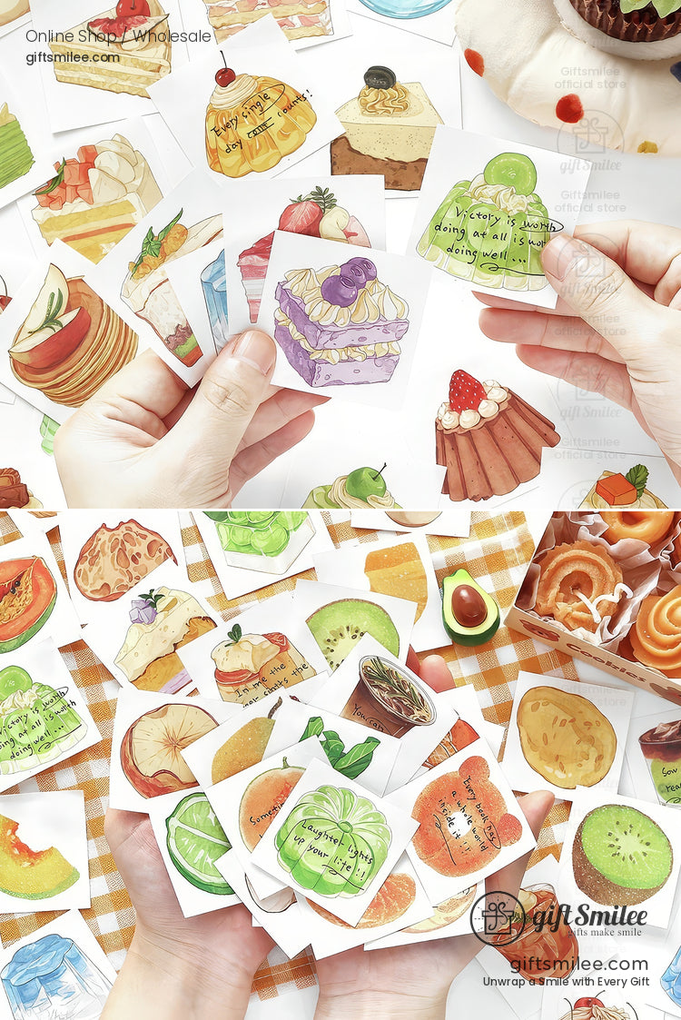 Watercolor Food Illustrations 100 Sheets Note Memo Pads | KS-NP-433