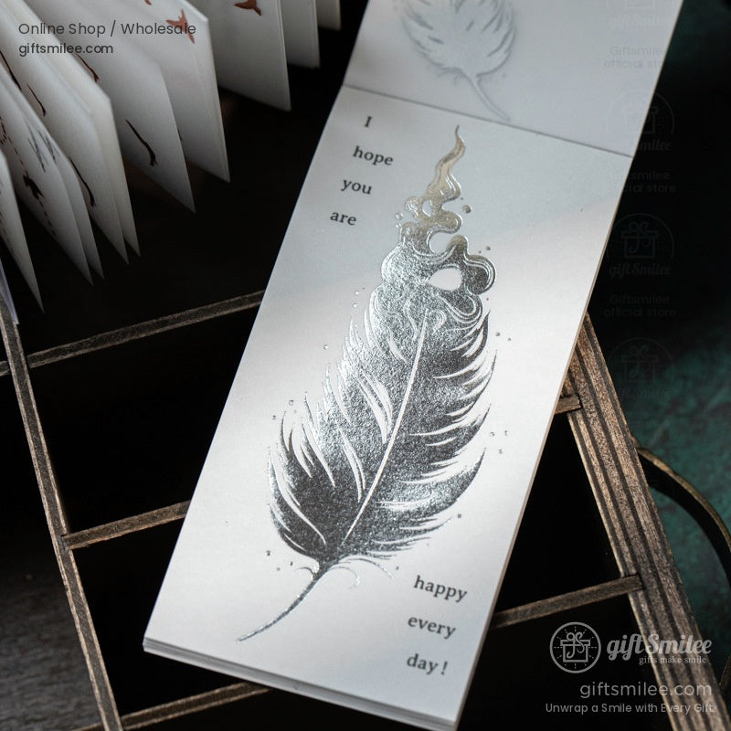 Metallic Foil Illustrated Tear-Off 6 Designs Sticky Notes Memo Pad | KS-NP-434