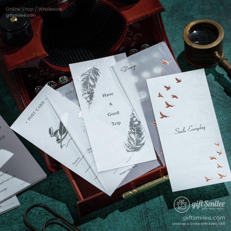 Metallic Foil Illustrated Tear-Off 6 Designs Sticky Notes Memo Pad | KS-NP-434