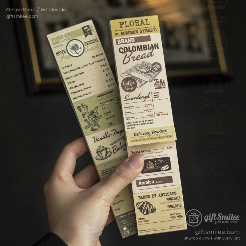 Vintage Kraft Tear-Off Ticket Design Sticky Notes | KS-NP-436