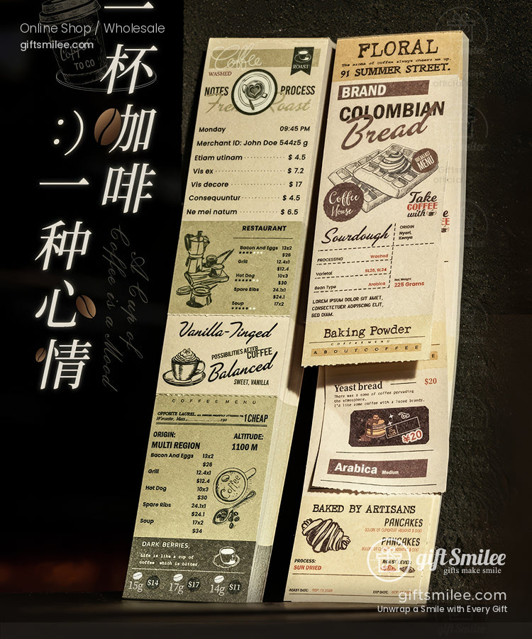 Vintage Kraft Tear-Off Ticket Design Sticky Notes | KS-NP-436