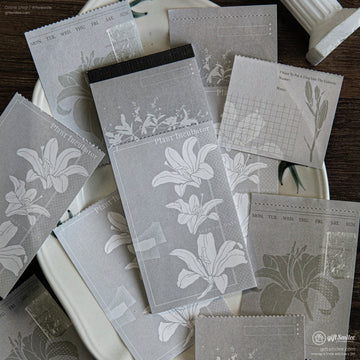 Matte Paper Tear-Off Vintage Botanical Long Sticky Notes Pad | KS-NP-437