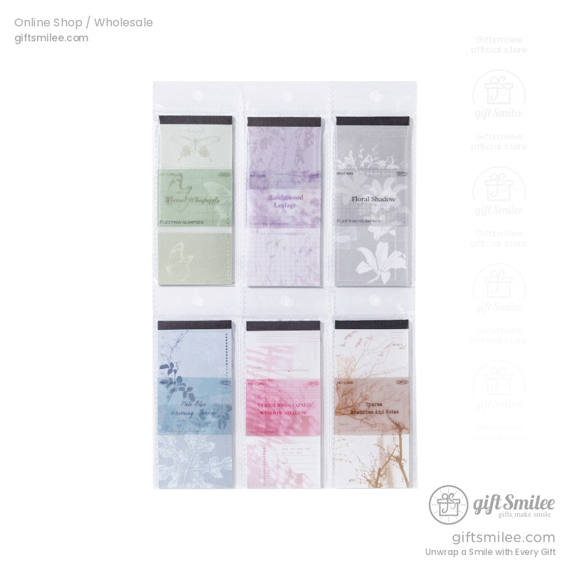 Matte Paper Tear-Off Vintage Botanical Long Sticky Notes Pad | KS-NP-437