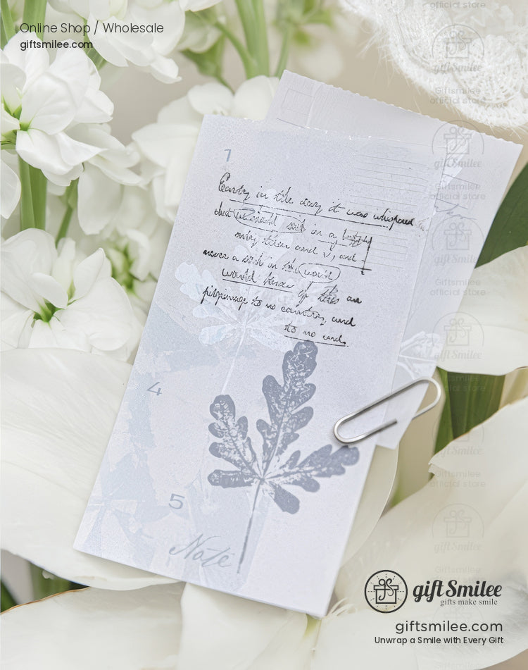 Matte Paper Tear-Off Vintage Botanical Long Sticky Notes Pad | KS-NP-437