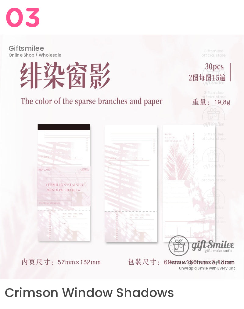 Matte Paper Tear-Off Vintage Botanical Long Sticky Notes Pad | KS-NP-437