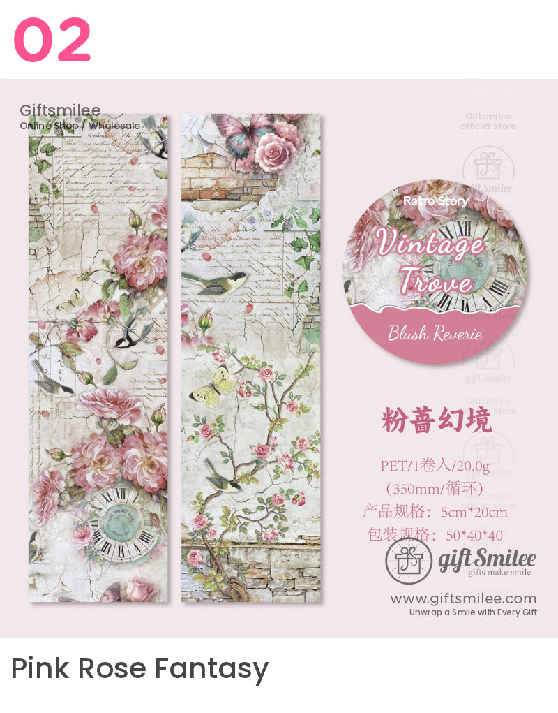 復古拼貼蝴蝶和紙膠帶 | KS-RT-1673