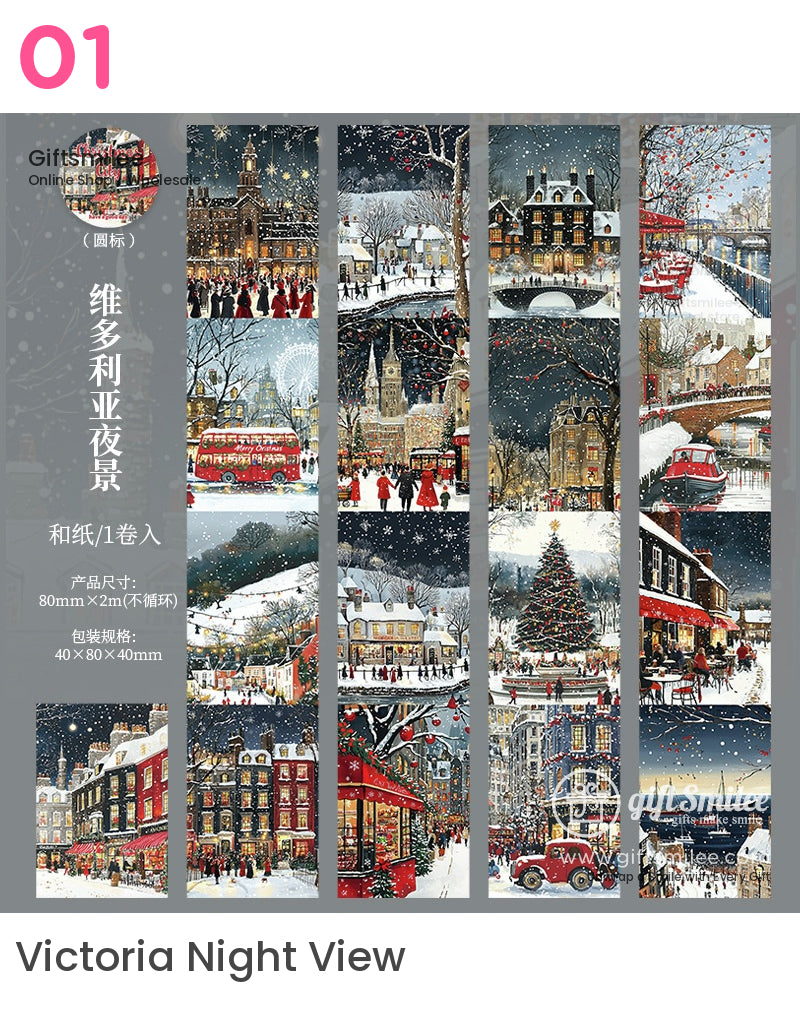 大背景聖誕城大背景紙膠帶 | KS-RT-1677 
