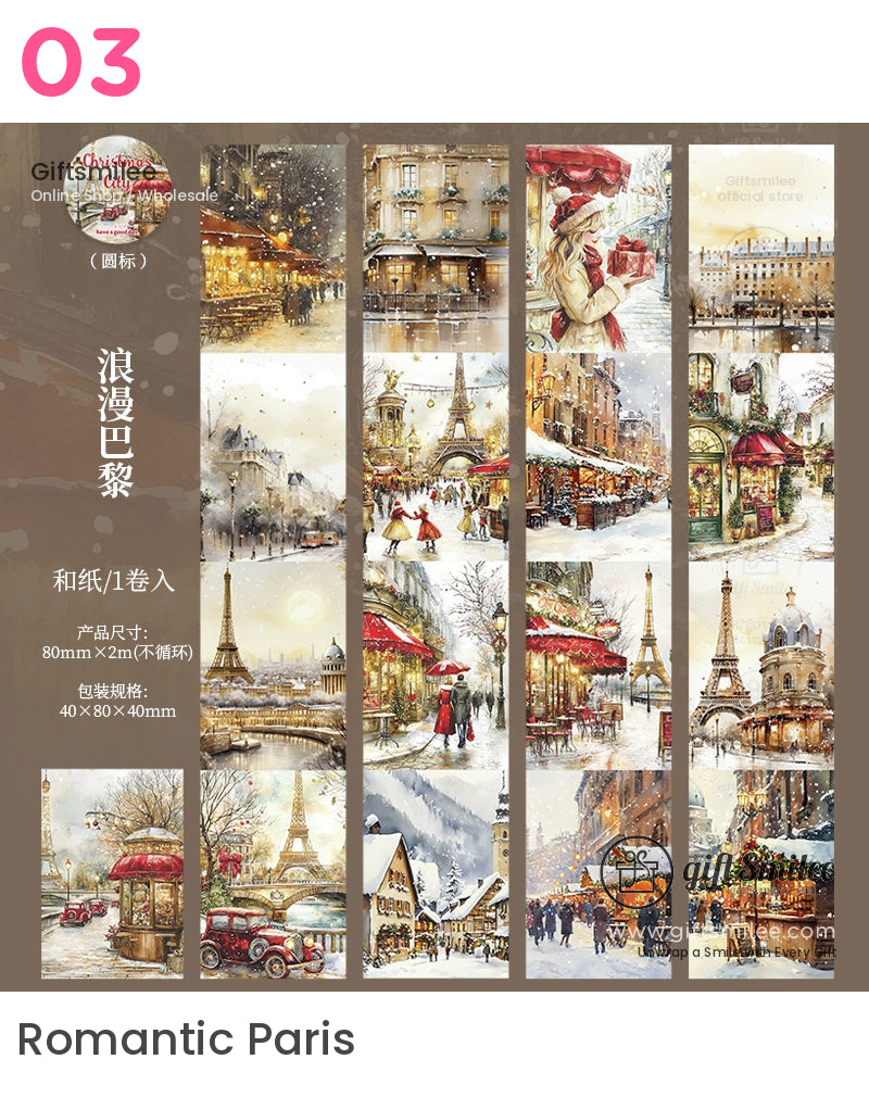 大背景聖誕城大背景紙膠帶 | KS-RT-1677 