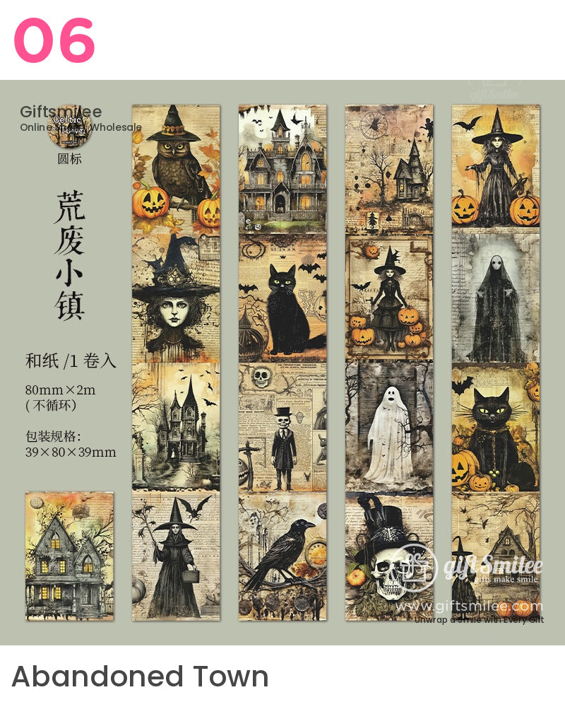 凱爾特鎮黑暗魔法背景寵物模切膠帶套裝 | KS-RT-1678 