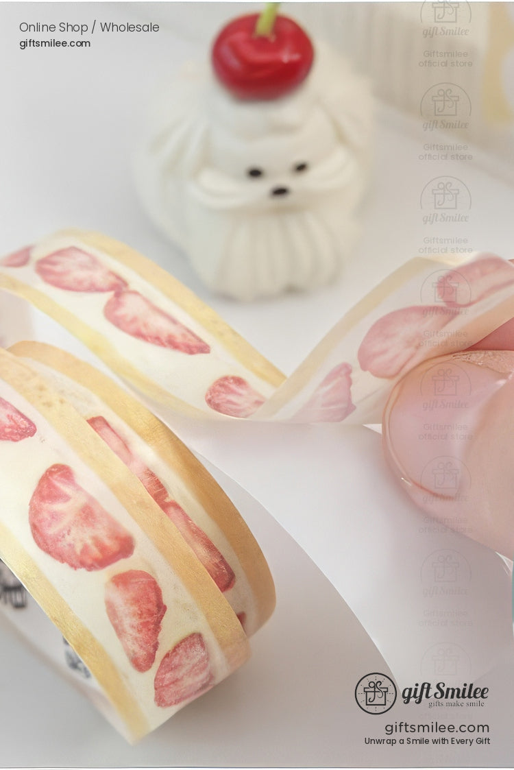 Glitter Washi With Dessert Cat Illustrations Washi Tape | KS-RT-1730