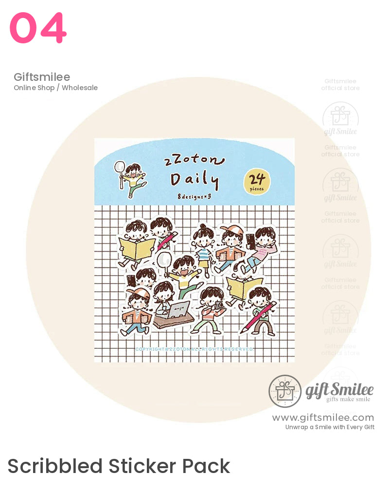 Pencil Man Decorative Tape And Sticker Set | KS-RT-1733