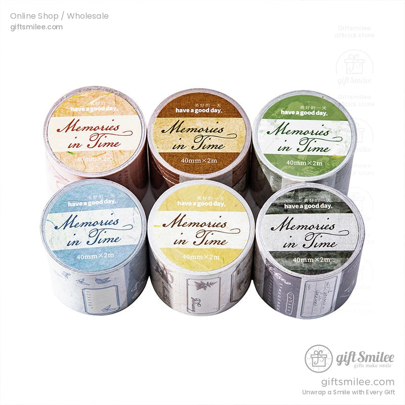 Matte Pet Die‑Cut 40Mm × 2M Vintage Calendar Labels Decorative Washi Tape | KS-RT-1755