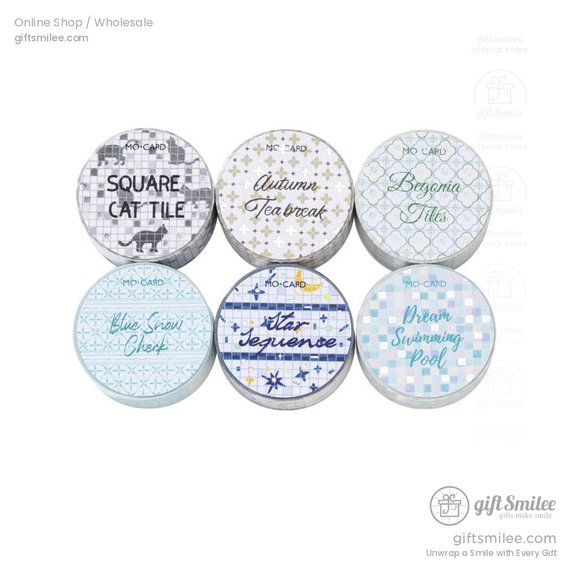 Foiled Mosaic Pattern Pastel Tile Motifs Washi Tape | KS-RT-1756